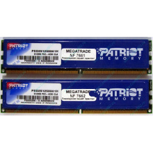Память 1Gb (2x512Mb) DDR2 Patriot PSD251253381H pc4200 533MHz (Нижнекамск)