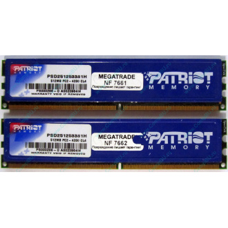 Память 1Gb (2x512Mb) DDR2 Patriot PSD251253381H pc4200 533MHz (Нижнекамск)