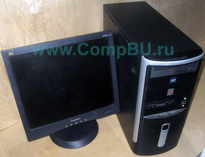 Комплект: одноядерный компьютер Intel Pentium-4 с 1Гб памяти и 17 дюймовый ЖК монитор (Нижнекамск)